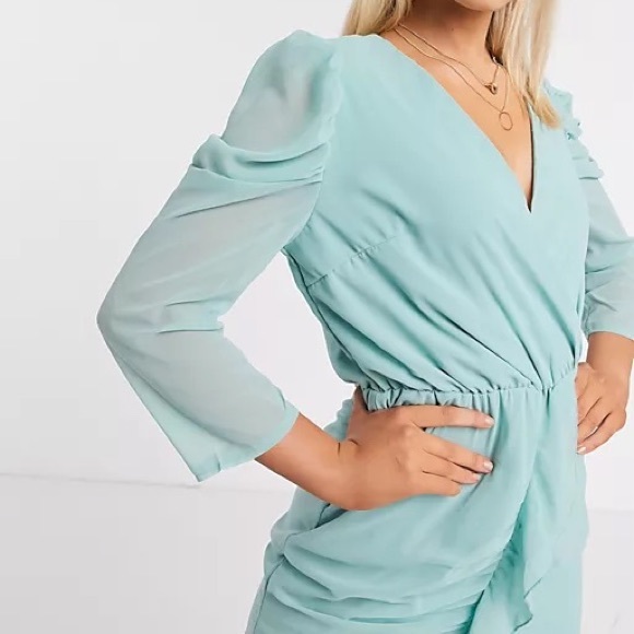 ASOS - AX Paris Ruffle Front Dress - Picture 4 of 8